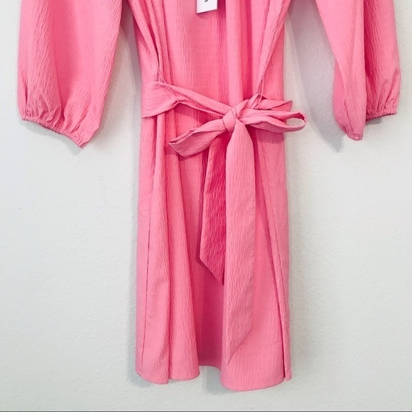 New! Elizabeth and James Bohemian Peasant Barbie Pink Gauzy Oversized Dress - Picture 8 of 12